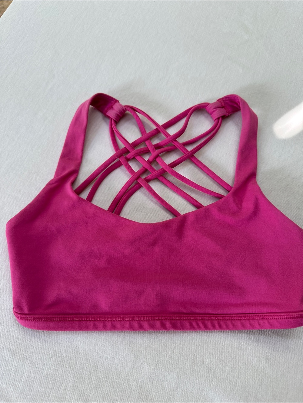 lululemon athletica Strappy Back Sports Bra - hot pink